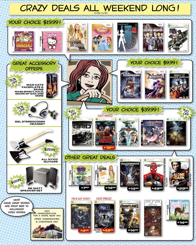 Illustration for article titled Game Crazy's Black Friday Ad Elicits Thrills, Chills